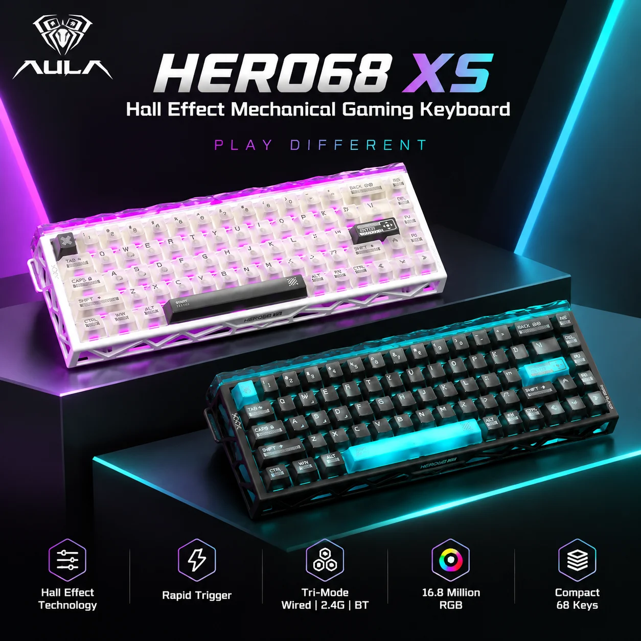 Gaming Keyboard Hall Effect - Aula Hero68 XS Hall Effect Magnetisch