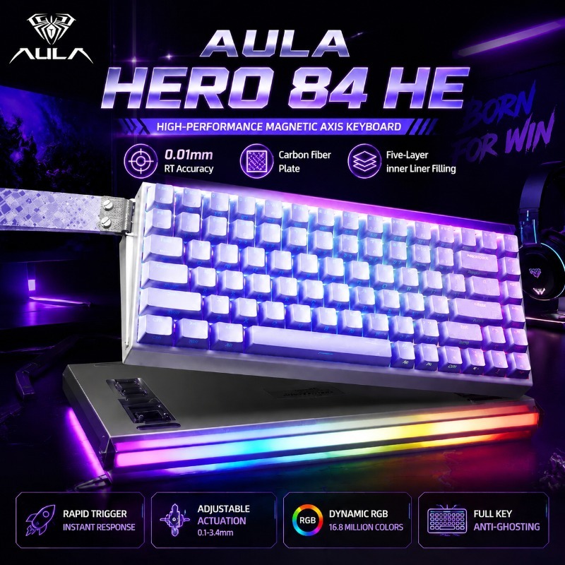 Gaming Keyboard Hall Effect - AULA HERO84 Magnetisch Gaming Mechanisch Toetsenbord