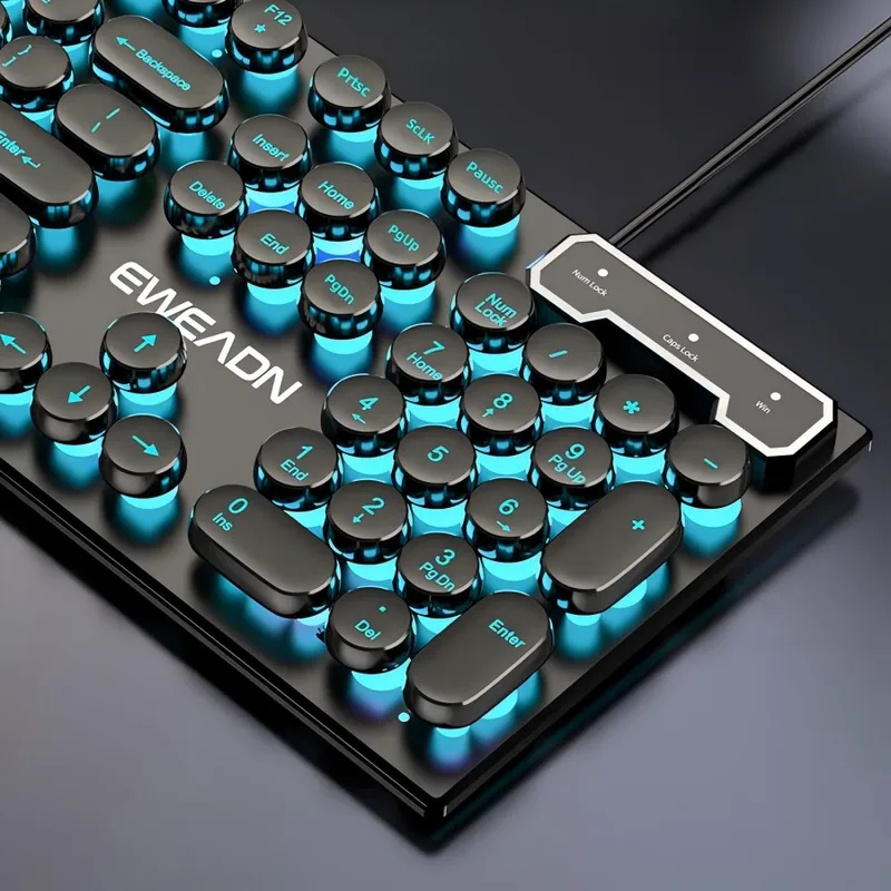 Gaming Keyboard Ergo - Retro Punk mechanisch toetsenbord-muisset Bedraad Draadloos