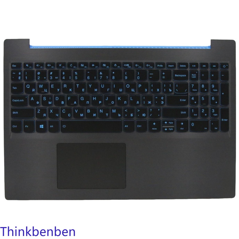 Keyboard Gaming Black - UKR Oekraïens Zwart Toetsenbord Hoofdletters Palmsteun