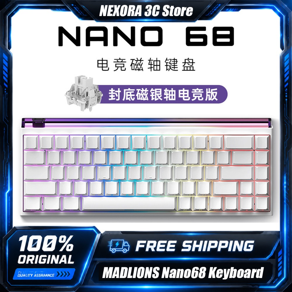 Gaming Keyboard Hall Effect Switches - MADLIONS Nano68 Magnetisch Schakelaar Toetsenbord Hall
