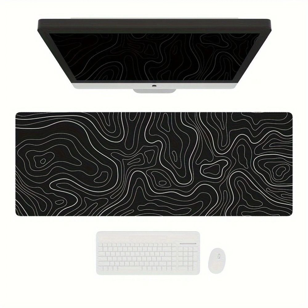 Keyboard Gaming Black - Professionele gaming-muismat met topografische vorm, antislip,