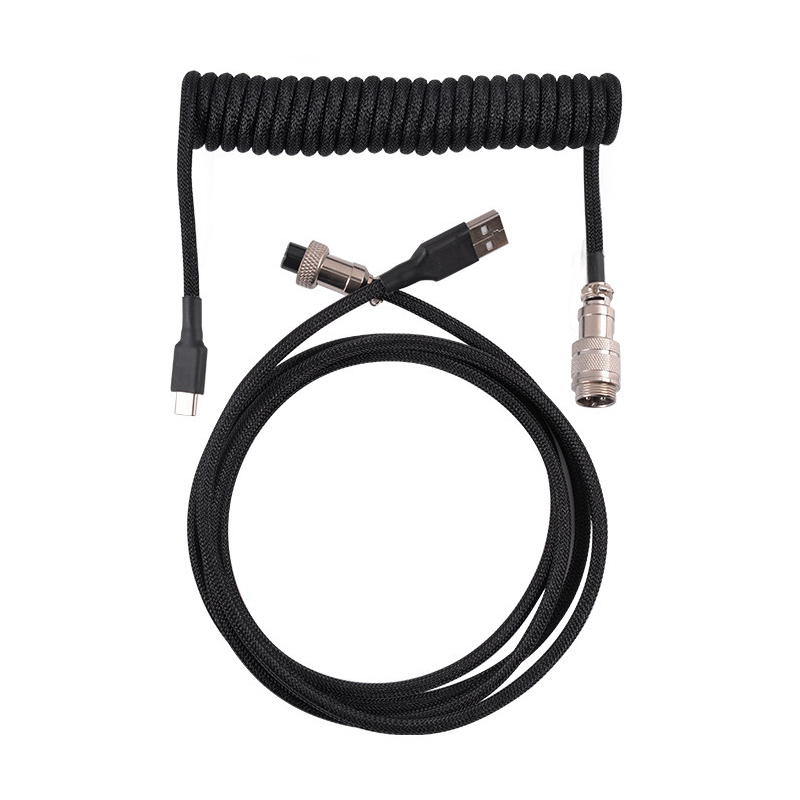 Coiled Usb Cable - Type C Mechanisch toetsenbord Opgerolde kabel
