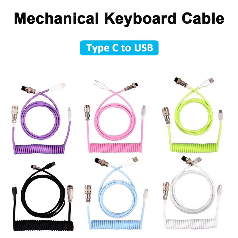 Mechanische toetsenbordkabel,  - Coiled Usb Cable recensie en prijs