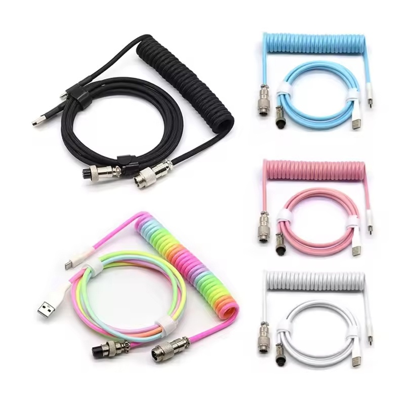 Mechanische toetsenbordkabel,  - Coiled Usb Cable recensie en prijs