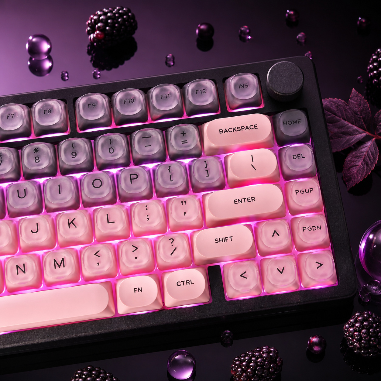 Zwart-roze, met een verloop va - Keyboard Gaming Black recensie en prijs