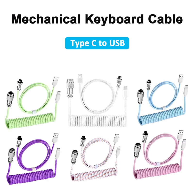 Mechanische toetsenbordkabel,  - Coiled Usb Cable recensie en prijs